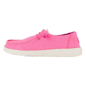 Women's HEYDUDE Wendy Canvas Shoes Regular 9 Neon Pink