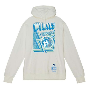 Minnesota Timberwolves Mitchell and Ness Sidewalk Hoodie Medium Cream
