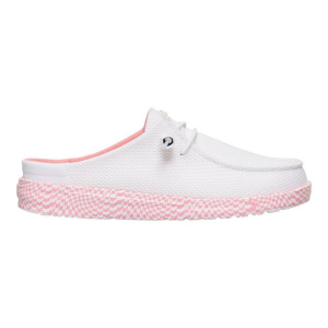 Women's HEYDUDE Wendy Slip Warped Geo Loafers Regular 9 White/Pink Lemonade