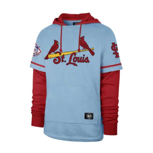 St. Louis Cardinals 47 Brand Trifecta Shortstop Hoodie Medium Light Blue