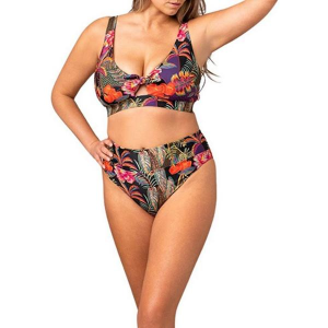 Women's Wild Isles Dottie Tie Swim Bikini Top Contemporary 2 Midnight Tropic
