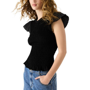 Women's Steve Madden Cecilie Top Shirt XSmall Black