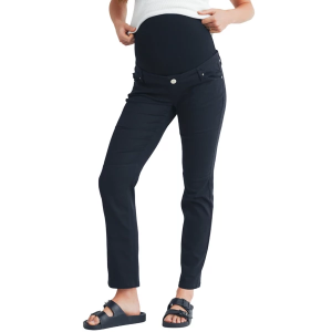Women's Hello Miz Straight Leg Over The Belly Pants Medium Black