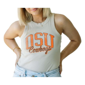 Gameday Social Women's Oklahoma State Cowboys Epps Ribbed Tank