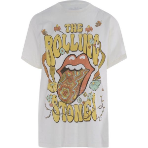 Women's Goodie Two Sleeves The Rolling Stones Groovy T-Shirt 2X Natural