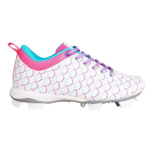 Girls' RIP-IT Play Ball Molded Softball Cleats Toddler 10T Purple/Pink/Aqua