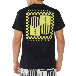 Men's Party Pants Rally Check T-Shirt 2XLarge Black