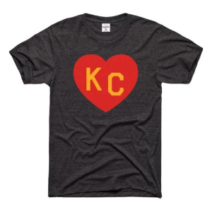 Charlie Hustle KC Heart T-Shirt 2XLarge Black/Red