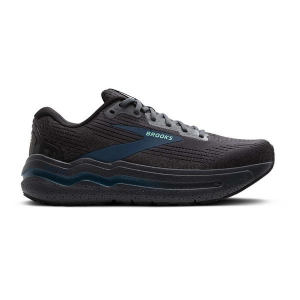 Men's Brooks Ghost Max 2 Running Shoes 10 Wide Ebony/Cockatoo/Blue Sapphire