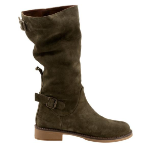 Women's Bueno Ozzie Boots Dress 37 Dark Khaki Suede