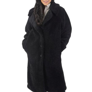 Women's Sunice Candice Faux Fur Sherpa Jacket 12 Black