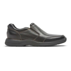 Men's Rockport Edge Hill 2 Double Gore Shoes Wide 9 Black Leather