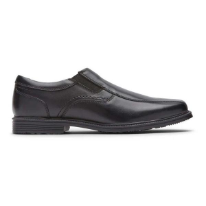 Men's Rockport Taylor Slip On Dress Shoes Wide 12 Black Leather