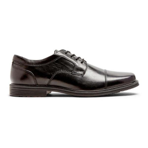 Men's Rockport Taylor Cap Toe Dress Shoes Wide 14 Black Leather
