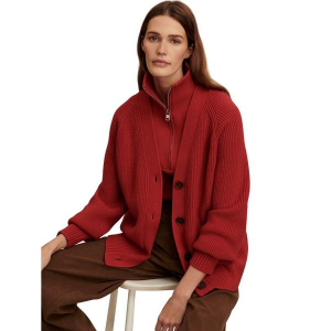 Women's Varley Cardigan Sitges Longline XLarge Lava Fall