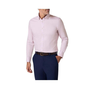 Men's Mizzen+Main Hilton Long Sleeve Button Up Shirt Small Lavendar Haze Chalk Stripe