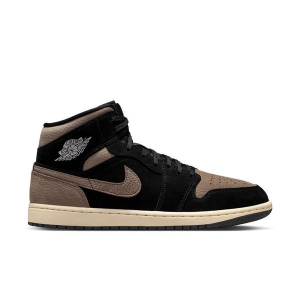 Men's Air Jordan 1 Mid SE Sneakers 11 Regular Black/Olive Grey/Lt Wild Mango