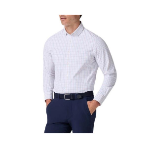 Men's Mizzen+Main Leeward Long Sleeve Button Up Shirt 2XLarge Lavendar Haze Jordan Plaid