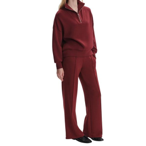 Women's Varley Hawley Sweat 1/2 Zip Pullover Medium Maroon