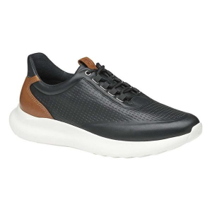 Men's Johnston & Murphy Amherst 2.0 Embossed U-Throat Sneakers 11.5 Regular Black Full Grain