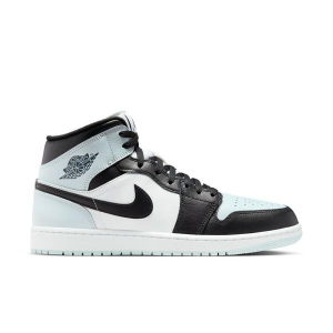 Air Jordan 1 Mid Sneakers 10 Regular Black/Squadron Blue-Aura-White