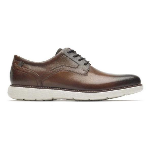 Men's Rockport Garett Plain Toe Shoes Wide 10.5 Cognac