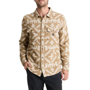 Men's ROARK Nordsman Jacquard Long Sleeve Flannel XLarge Light Khaki