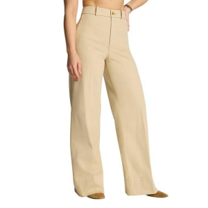 Women's Spanx supersmooth Stretch Twill Wide Leg Chino Pants XLarge Sandbar
