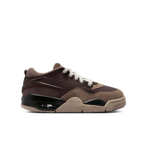 Kids' Air Jordan 4 RM Sneakers Big 4.5 Regular Ironstone/Medium Olive/Baroque Brown