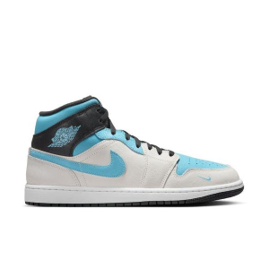 Men's Air Jordan 1 Mid SE Sneakers 9 Regular Summit White/Blue Chill/Black