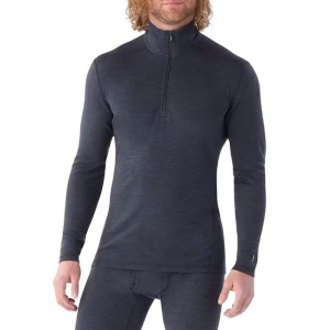 Men's Smartwool Classic Thermal Merino Boxed Long Sleeve 1/4 Zip XLarge Charcoal Heather