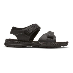 Men's Rockport Darwyn Quarter Strap Sandals 14 Black Leather