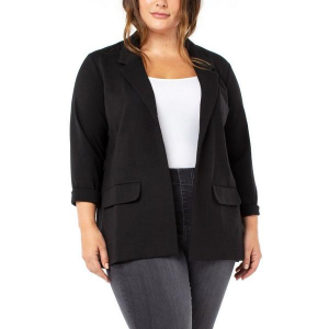 Women's Liverpool Los Angeles Boyfriend Short Blazer Plus Size 3X Black