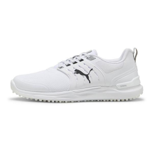 Men's Puma IGNITE ELEVATE 2 Spikeless Golf Shoes 8.5 Regular White/Black/Silver