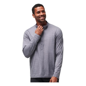 Men's TravisMathew The Heater Long Sleeve 1/4 Zip Small Sleet/Quiet Shade