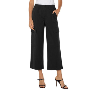 Women's Liverpool Los Angeles Cargo Crop Straight Pants 2 Black