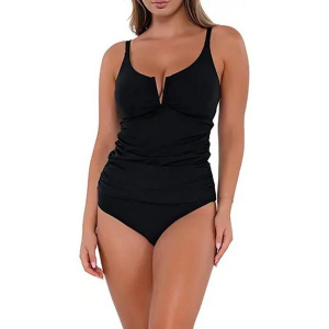 Women's Sunsets Inc Zuri V-Wire Swim Tankini Contemporary 32D Black