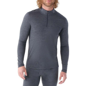 Men's Smartwool Classic All-Season Merino 1/4 Zip Long Sleeve Base Layer Medium Iron Heather