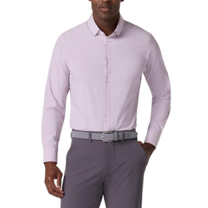 Men's Mizzen+Main Leeward Long Sleeve Button Up Shirt 2XLarge Lavendar Haze
