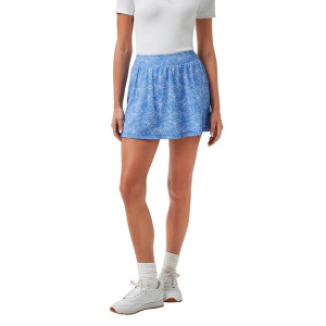 Women's TravisMathew Featherweight Printed Skort Small Granada Blue Multi