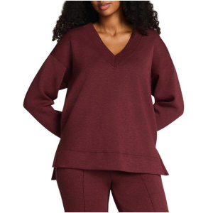 Women's Spanx Pullover Sweater AirEssentials Brushed Tunic Small Cassis Heather