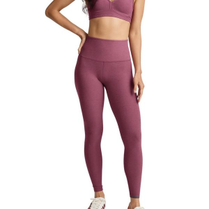 Women's Beyond Yoga Spacedye Caught in the Midi High Waisted Leggings Large Smooth Mauve Heather