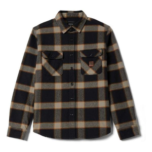 Men's Brixton Bowery Heavy Weight Long Sleeve Flannel Large Black Cream