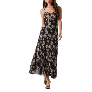 Women's ASTR The Label Maeryn Maxi Dress Small Black Floral