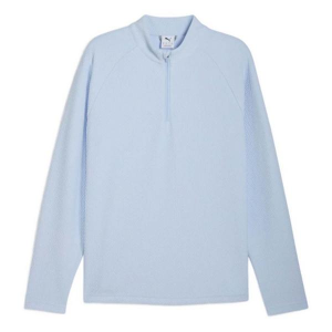Men's Puma Boulder 2.0 Long Sleeve 1/4 Zip Small Light Blue