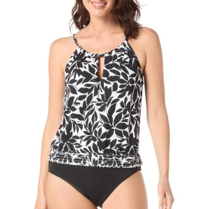 Women's Beach House Jamie Underwire High Neck Swim Tankini Misses 12 Black