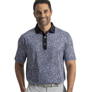 Men's FootJoy Condensed Camo Lisle Polo XLarge White/Vivid Violet/Black