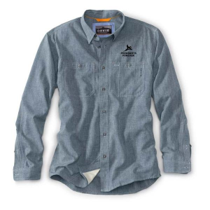 Men's Orvis Pheasants Forever Tech Chambray Work Long Sleeve Button Up Shirt
