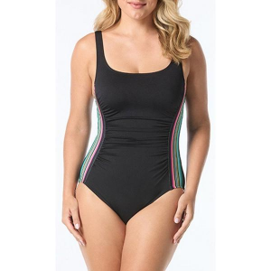 Women's Gabar Scoop Neck Classic One Piece Swimsuit Sporty 14 Black Multi