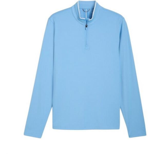 Men's Puma CLOUDSPUN Tech Long Sleeve 1/4 Zip XLarge Light Blue